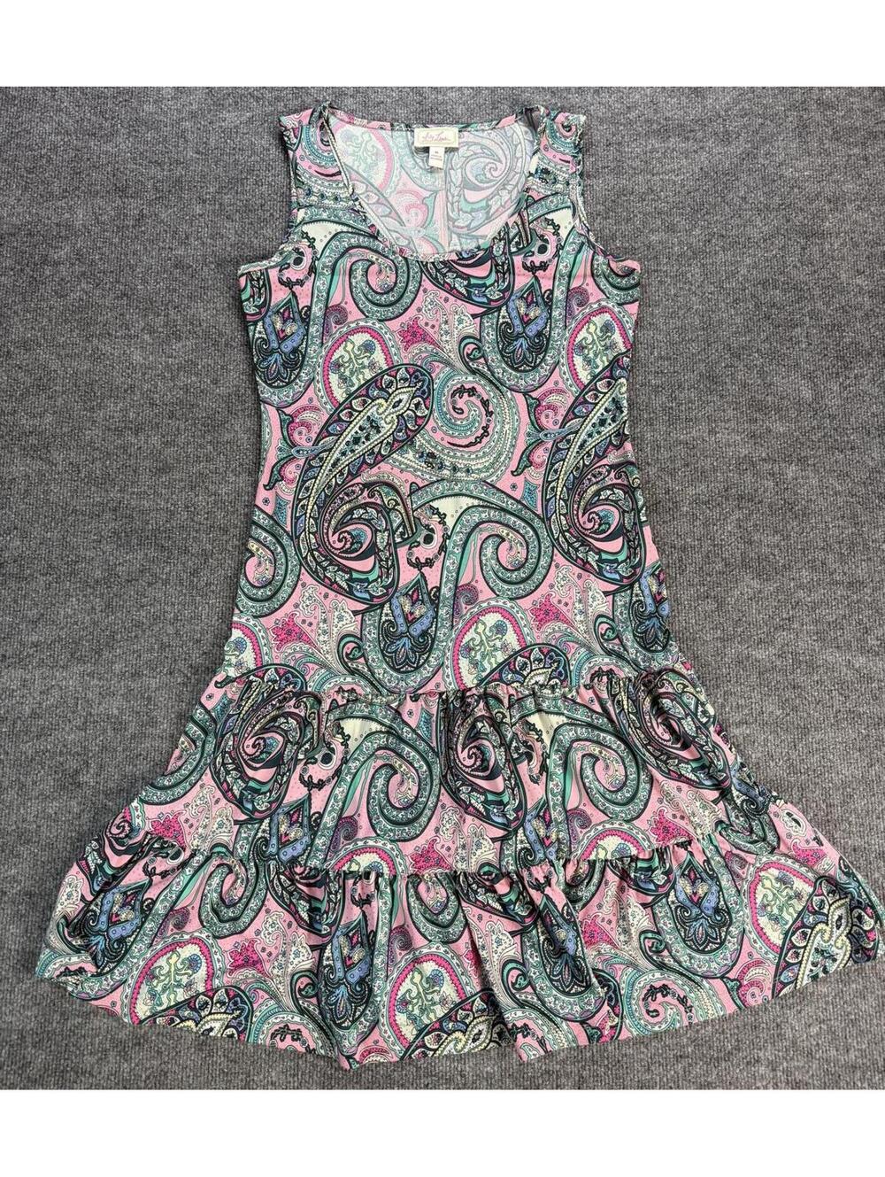 Ivy Lane Paisley Print Sleeveless Dress Med - Pastel, Easter, Spring, Summer